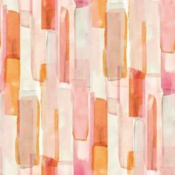 Roommates Mr. Kate Watercolor Glass Peel & Stick Wallpaper In Pink