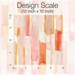 Roommates Mr. Kate Watercolor Glass Peel & Stick Wallpaper In Pink -Roommates RMK12315RL scale