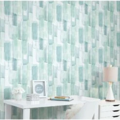 Roommates Mr. Kate Watercolor Glass Peel & Stick Wallpaper In Blue -Roommates RMK12316RL RS3