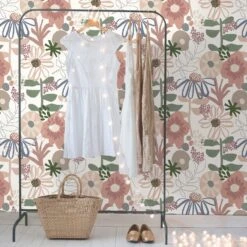 Roommates Mr. Kate Desert Floral Peel & Stick Wallpaper In Pink -Roommates RMK12319RL RS4