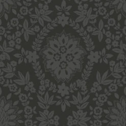 Roommates Boho Baroque Damask Peel & Stick Wallpaper In Grey