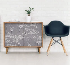 Roommates Birch Grove Peel & Stick Wallpaper In Grey -Roommates RMK12343PLW DIY