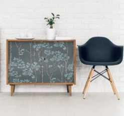 Roommates Birch Grove Peel & Stick Wallpaper In Blue/Brown -Roommates RMK12344PLW DIY