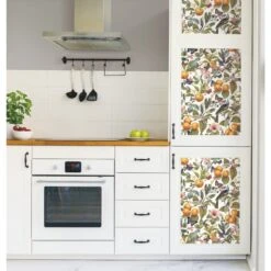 Roommates Citrus Peel & Stick Wallpaper In White -Roommates RMK12345PL RS3