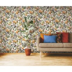 Roommates Citrus Peel & Stick Wallpaper In White -Roommates RMK12345PL RS4