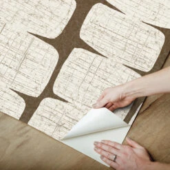 Roommates Mid-Century Beads Brown Peel & Stick Wallpaper 11 Roommates Mid-Century Beads Brown Peel & Stick Wallpaper -Roommates RMK12349PL peel