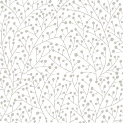 Roommates Cat Coquillette Berry Branches Peel & Stick Wallpaper In Taupe