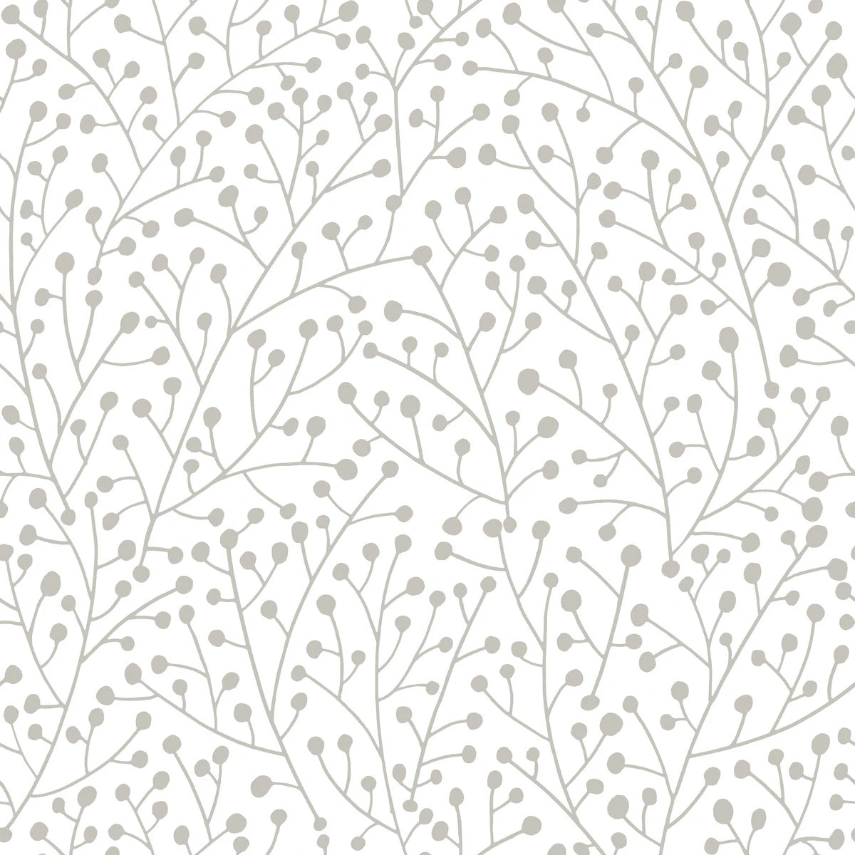 Roommates Cat Coquillette Berry Branches Peel & Stick Wallpaper In Taupe 1 Roommates Cat Coquillette Berry Branches Peel & Stick Wallpaper In Taupe