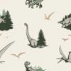 Roommates JW Dominion Vintage Dinosaurs Peel & Stick Wallpaper In Green