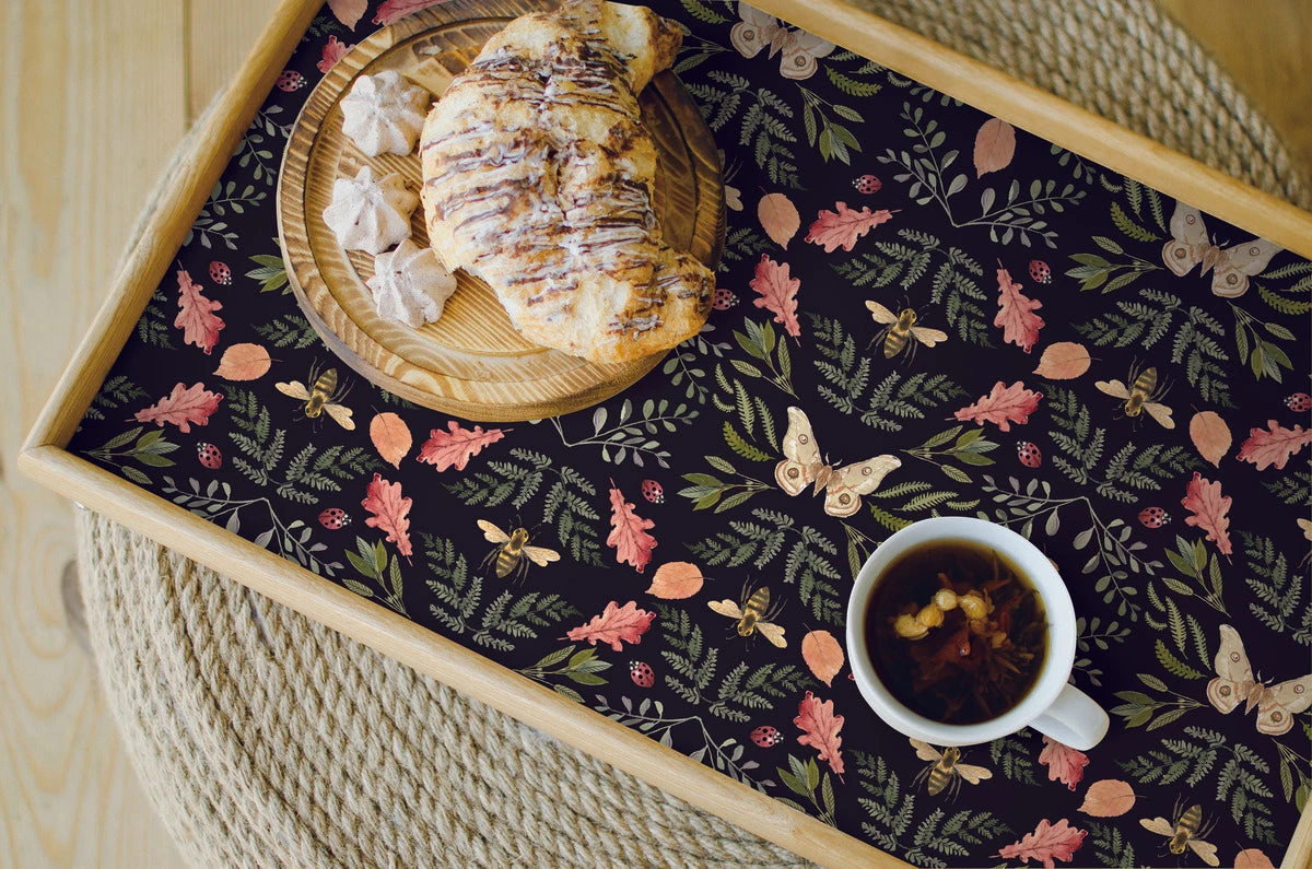 Roommates Penny Lane Forest Cottage Bee And Butterfly Wallpaper In Black 6 Roommates Penny Lane Forest Cottage Bee And Butterfly Wallpaper In Black - Image 6