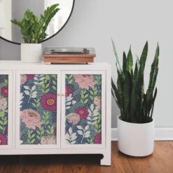 Roommates Tamara Day Botanical Garden Peel & Stick Wallpaper In Blue -Roommates RMK12513RL RS4