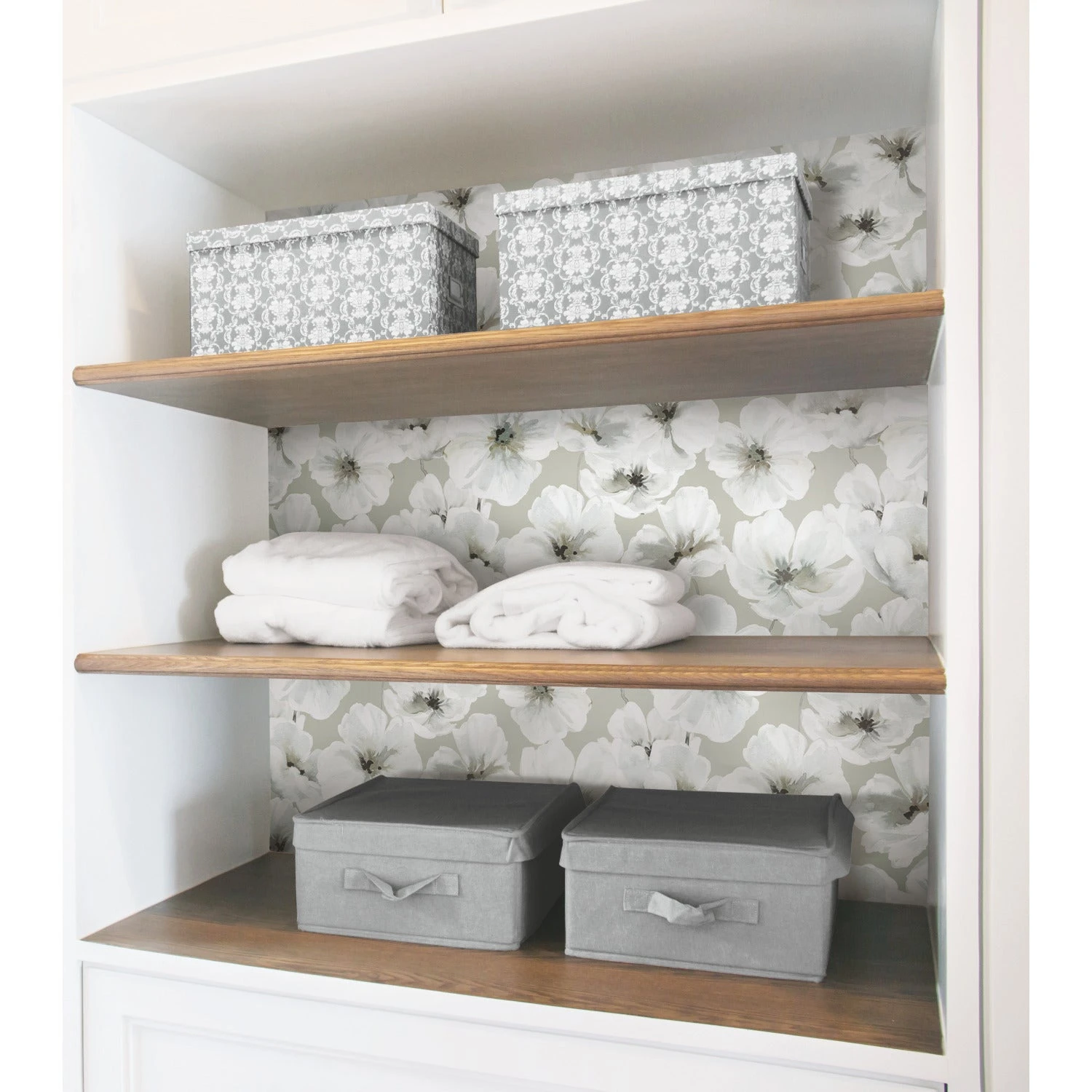 Roommates Tamara Day Hawthorn Blossom Peel & Stick Wallpaper In Gray 8 Roommates Tamara Day Hawthorn Blossom Peel & Stick Wallpaper In Gray - Image 8