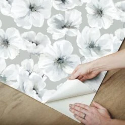 Roommates Tamara Day Hawthorn Blossom Peel & Stick Wallpaper In Gray 12 Roommates Tamara Day Hawthorn Blossom Peel & Stick Wallpaper In Gray -Roommates RMK12514RL peel