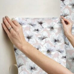 Roommates Tamara Day Hawthorn Blossom Peel & Stick Wallpaper In Pink 14 Roommates Tamara Day Hawthorn Blossom Peel & Stick Wallpaper In Pink -Roommates RMK12515RL hangingwallpaper