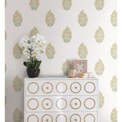 Roommates Tamara Day Dutch Floral Peel & Stick Wallpaper In Yellow 11 Roommates Tamara Day Dutch Floral Peel & Stick Wallpaper In Yellow -Roommates RMK12518RL RS2