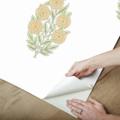 Roommates Tamara Day Dutch Floral Peel & Stick Wallpaper In Yellow 13 Roommates Tamara Day Dutch Floral Peel & Stick Wallpaper In Yellow -Roommates RMK12518RL peel