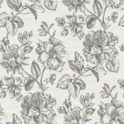 Roommates Tamara Day Flower Girl Peel & Stick Wallpaper In Gray
