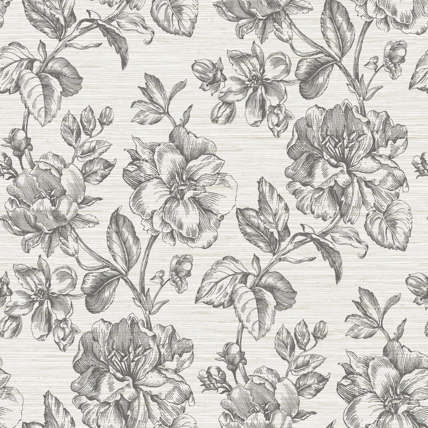 Roommates Tamara Day Flower Girl Peel & Stick Wallpaper In Gray 1 Roommates Tamara Day Flower Girl Peel & Stick Wallpaper In Gray
