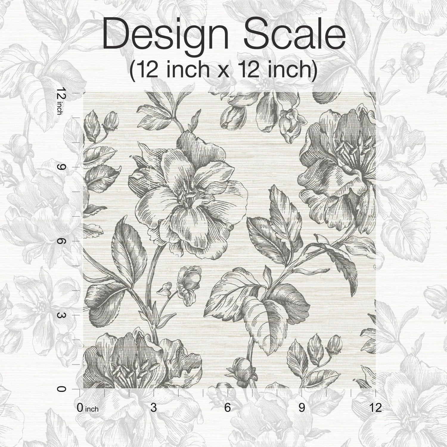 Roommates Tamara Day Flower Girl Peel & Stick Wallpaper In Gray 5 Roommates Tamara Day Flower Girl Peel & Stick Wallpaper In Gray - Image 5