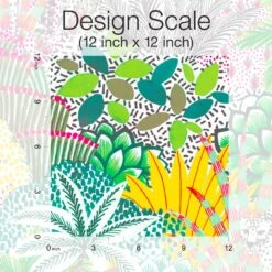 Roommates Tamara Day Jungle Vibe Peel & Stick Wallpaper In Yellow -Roommates RMK12532RL scale