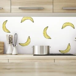 Roommates Mr. Kate Banana Print Peel & Stick Wallpaper In Yellow -Roommates RMK12543RL RS4