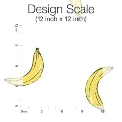 Roommates Mr. Kate Banana Print Peel & Stick Wallpaper In Yellow -Roommates RMK12543RL scale
