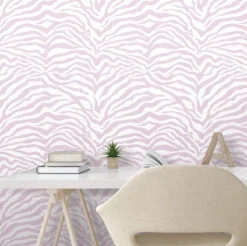 Roommates Zebra Purple Peel And Stick Wallpaper -Roommates RMK12564RL RS2