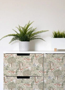 Roommates Clara Jean Folklore Forest Wallpaper In Neutral -Roommates RMK12591PLW Room DIY