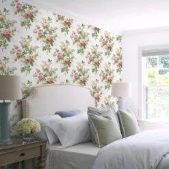 Roommates Waverly Emma's Garden Peel & Stick Wallpaper In Bright Multi -Roommates RMK12595PL RS1