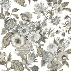 Roommates Waverly Graceful Garden Peel & Stick Wallpaper In Neutral
