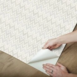 Roommates Waverly Heartbeat Peel & Stick Wallpaper In Neutral -Roommates RMK12603PL peel