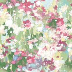 Roommates Waverly Abstract Garden Peel & Stick Wallpaper In Pink