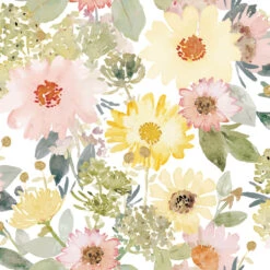 Roommates Southern Charm Peel & StickĀ Wallpaper In Coral/Yellow