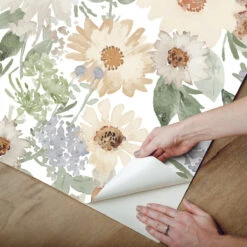 Roommates Southern Charm Peel & Stick Wallpaper In Neutral/Jade -Roommates RMK12632RL Peel