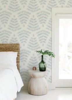 Roommates Cat Coquillette Leaflets Peel & Stick Wallpaper In Blue 11 Roommates Cat Coquillette Leaflets Peel & Stick Wallpaper In Blue -Roommates RMK12637PL RS1