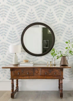 Roommates Cat Coquillette Leaflets Peel & Stick Wallpaper In Blue 8 Roommates Cat Coquillette Leaflets Peel & Stick Wallpaper In Blue -Roommates RMK12637PL RS2