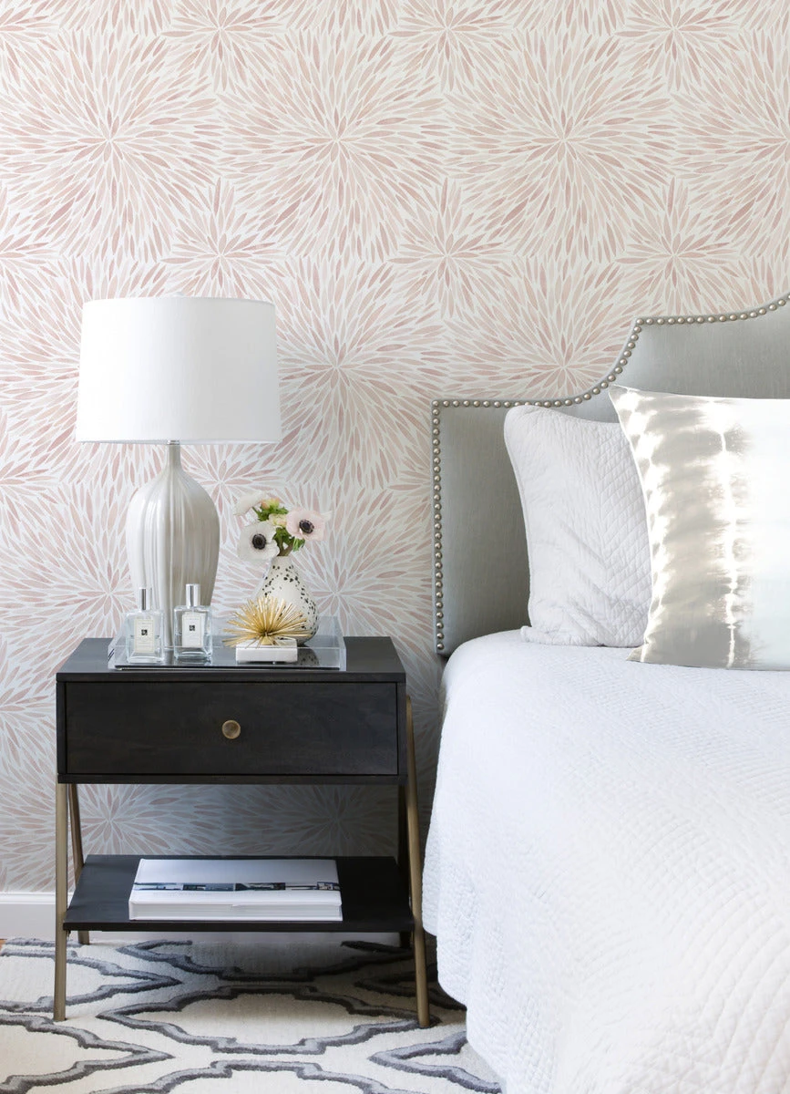 Roommates Cat Coquillette Burst Peel & Stick Wallpaper In Pink 6 Roommates Cat Coquillette Burst Peel & Stick Wallpaper In Pink - Image 6