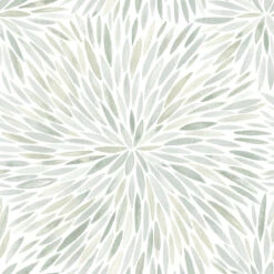 Roommates Cat Coquillette Burst Peel & Stick Wallpaper In Green