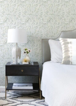 Roommates Cat Coquillette Burst Peel & Stick Wallpaper In Green -Roommates RMK12644PL RS1