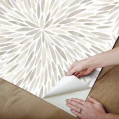 Roommates Cat Coquillette Burst Peel & Stick Wallpaper In Neutral -Roommates RMK12645PL Peel