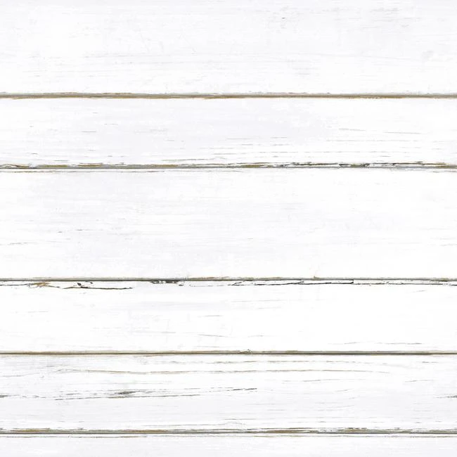 Roommates Shiplap Peel & Stick Wallpaper In White