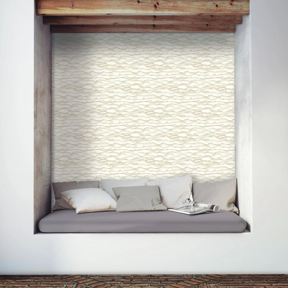 Roommates Singed Peel & Stick Wallpaper In Gold 4 Roommates Singed Peel & Stick Wallpaper In Gold - Image 4