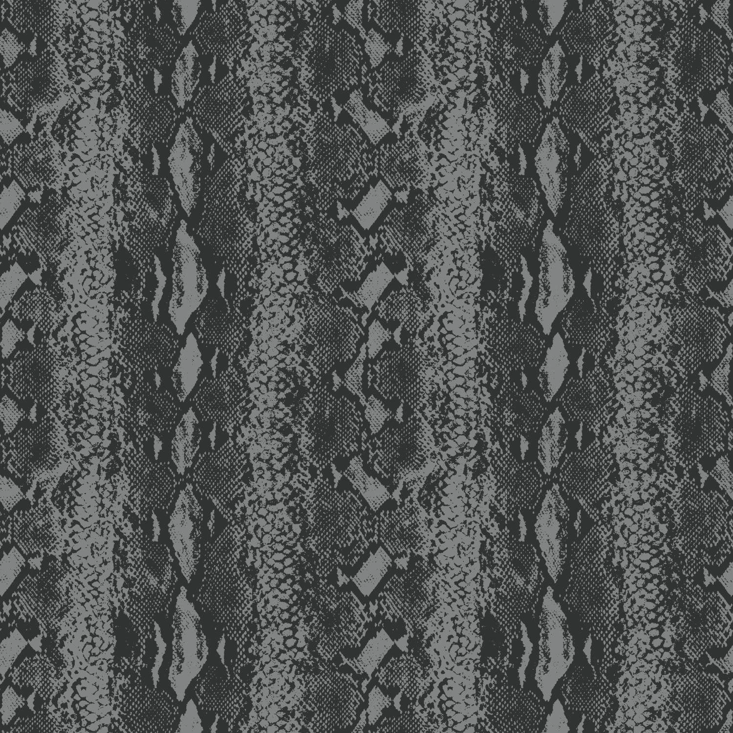 Roommates Snake Skin Peel & Stick Wallpaper In Grey And Black