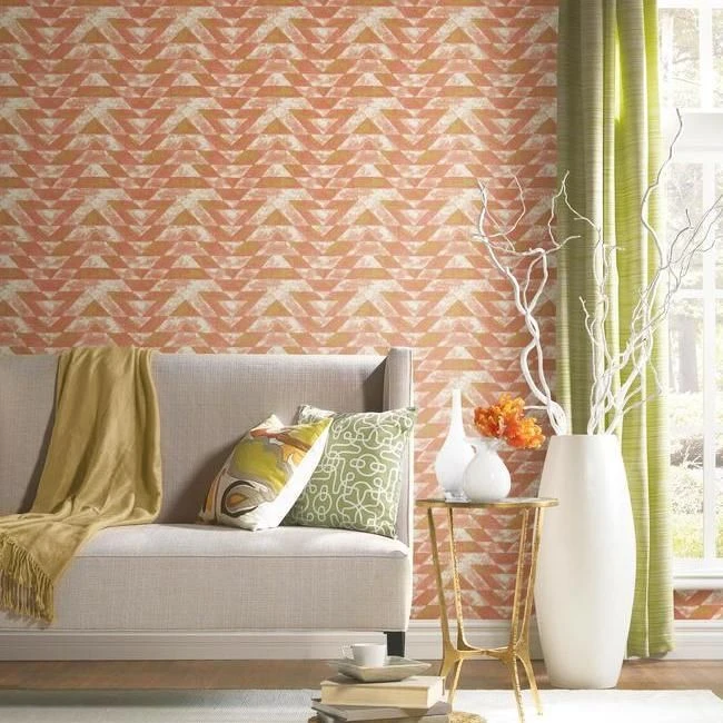 Roommates Southwest Geometric Peel & Stick Wallpaper In Terracotta - Image 2