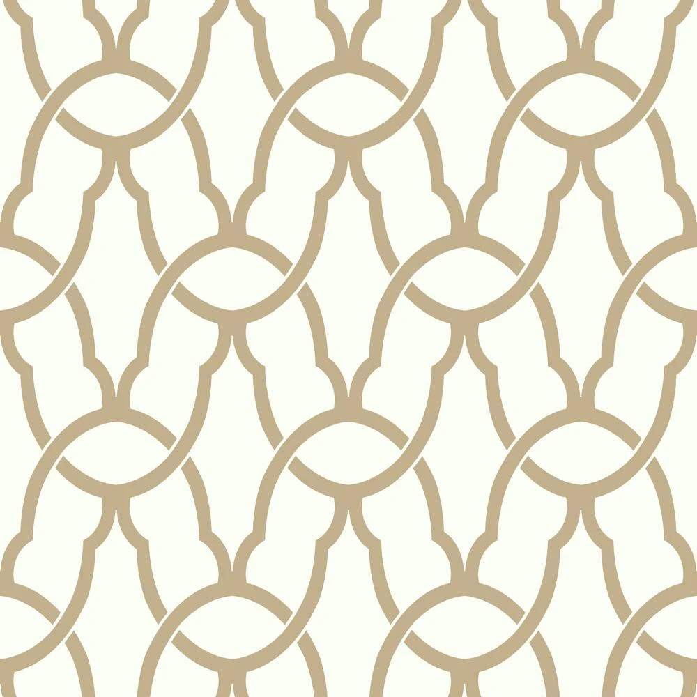 Roommates Trellis Peel & Stick Wallpaper In Gold