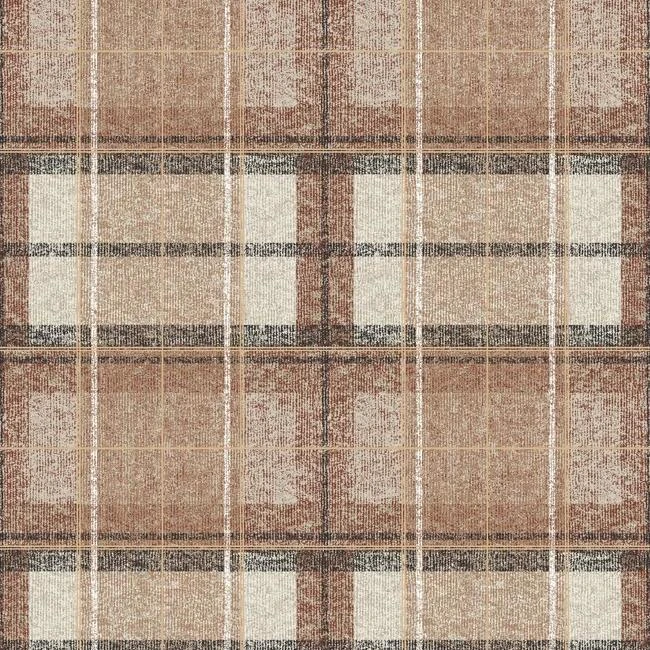 Roommates Tweed Plaid Peel & Stick Wallpaper In Rust 1 Roommates Tweed Plaid Peel & Stick Wallpaper In Rust
