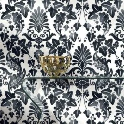 Roommates Vine Damask Peel & Stick Wallpaper In Black -Roommates VineDamaskPeel StickWallpaperinBlackbyRoomMatesforYorkWallcoverings 2
