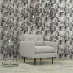 Roommates Washout Peel & Stick Wallpaper In Black