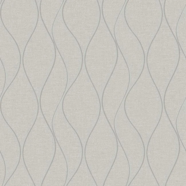 Roommates Wave Ogee Peel & Stick Wallpaper In Beige