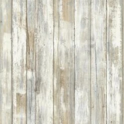 Roommates Weathered Planks Peel & Stick Wallpaper In Neutral